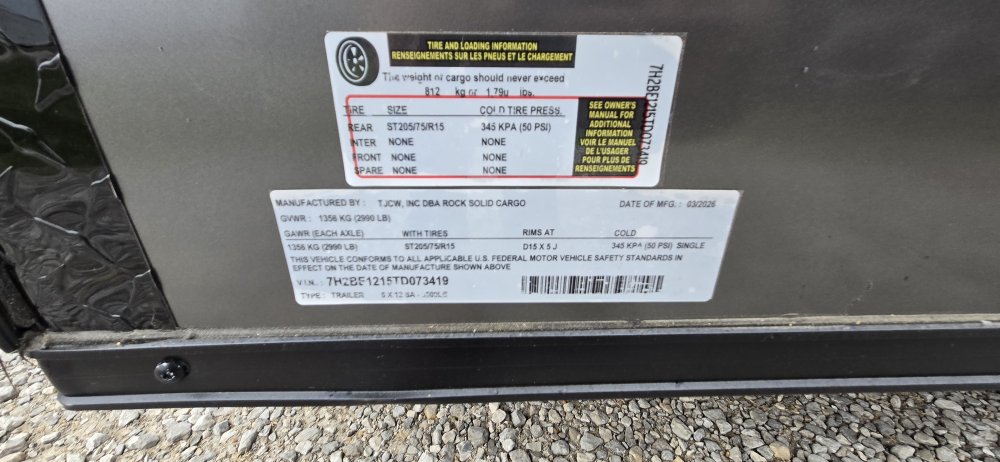 6'x12' Rock Solid Cargo Enclosed Cargo