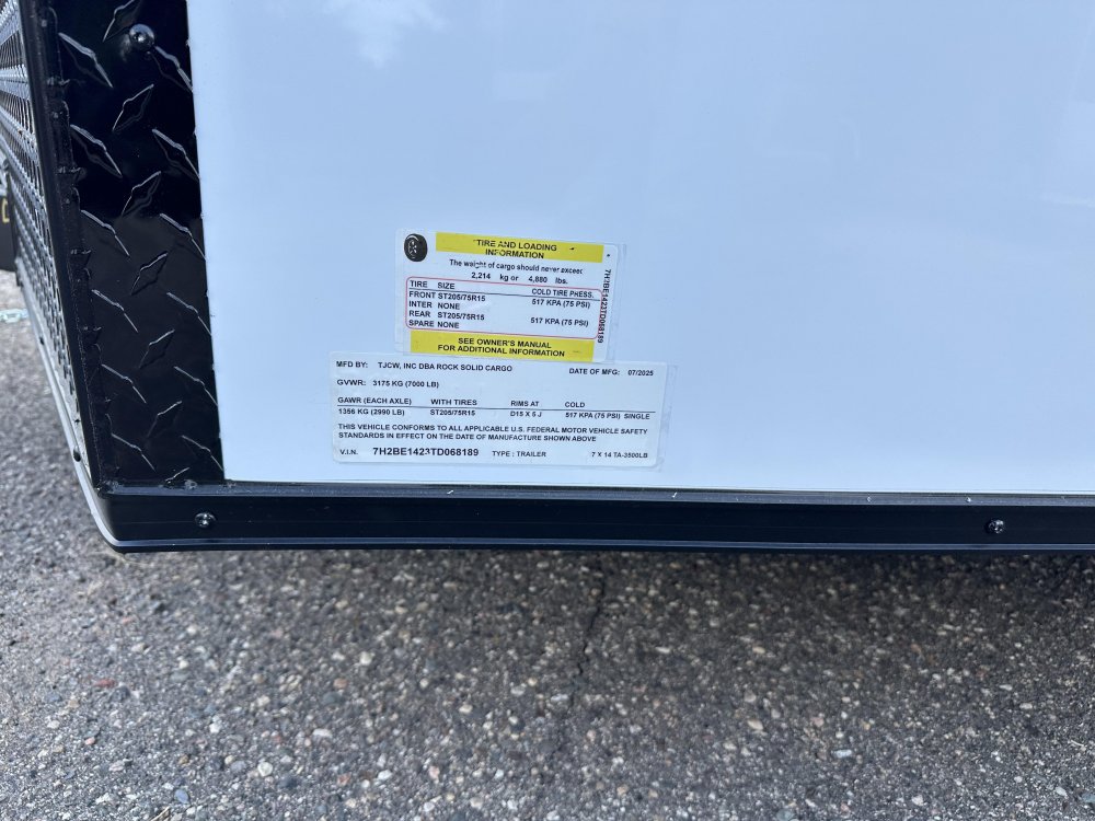 7'x14' Rock Solid Cargo Enclosed Cargo