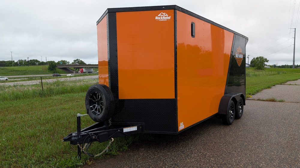 7'x16' Rock Solid Cargo Enclosed Car Hauler