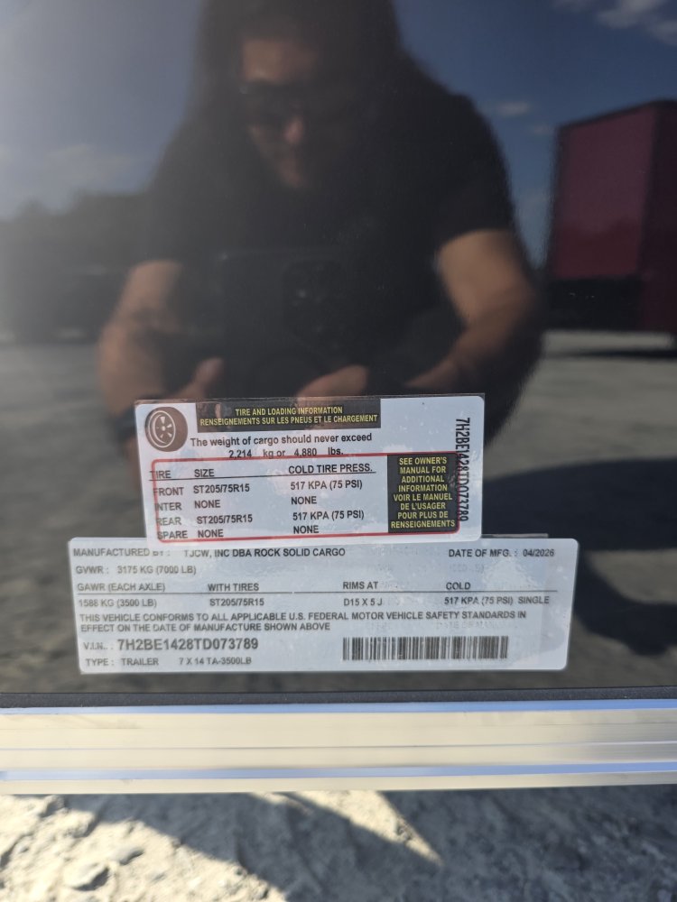 7'x16' Rock Solid Cargo Enclosed Cargo