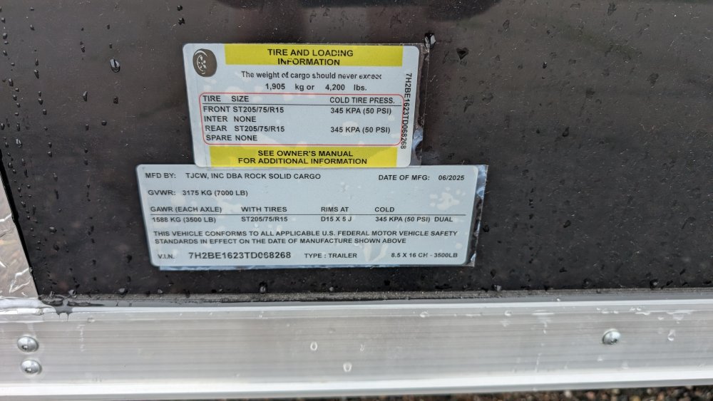 8.5'x16' Rock Solid Cargo Enclosed Cargo