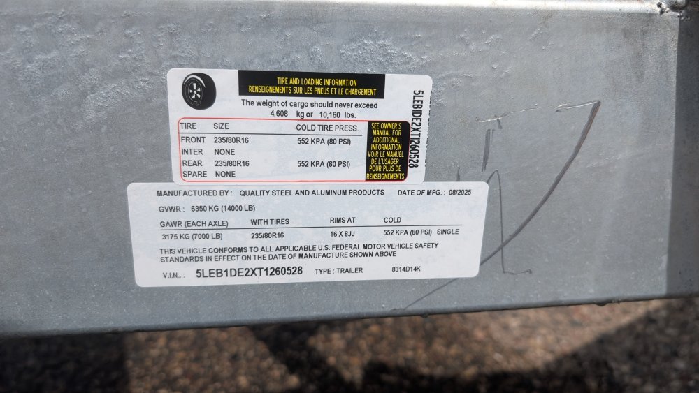 83"x14' Quality Steel & Aluminum Dump