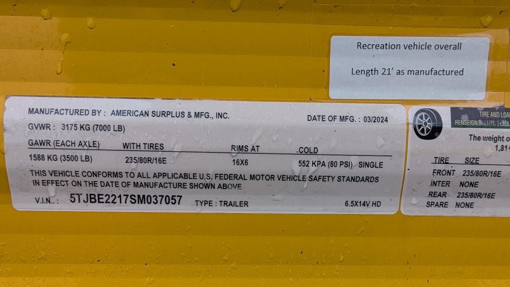 6' 6"x14' American Surplus and Manufacturing Inc Fish House
