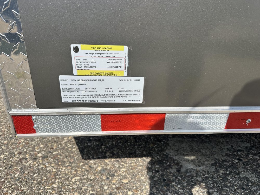 8.5'x28' Rock Solid Cargo Enclosed Car Hauler