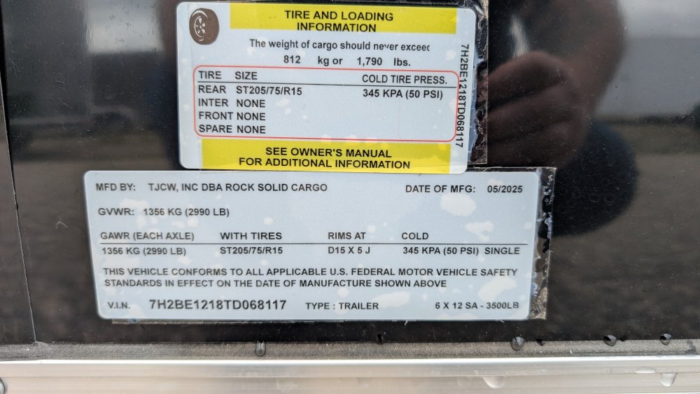 6'x12' Rock Solid Cargo Enclosed Cargo