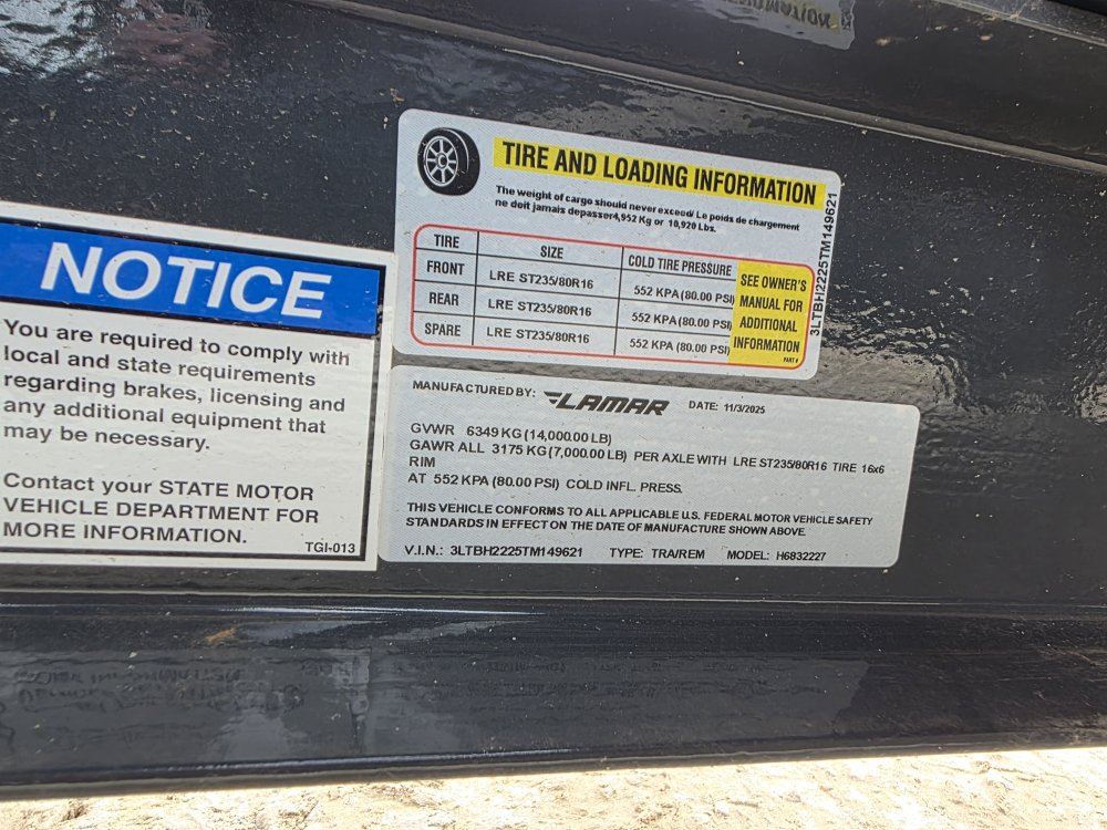 83"x22' Lamar Equipment