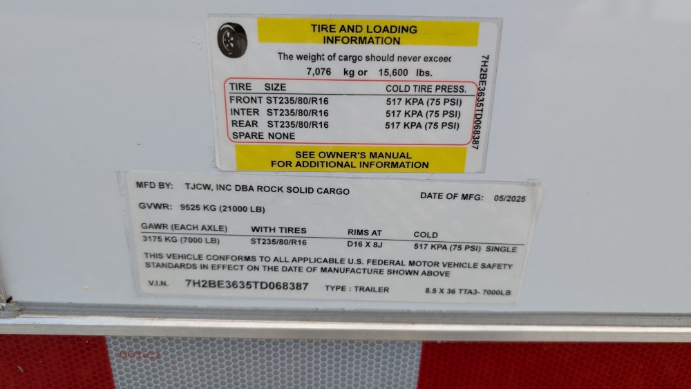 8' 6"x36' Rock Solid Cargo Enclosed Car Hauler