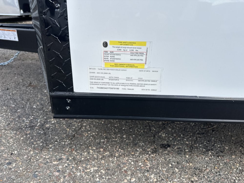 8.5'x24' Rock Solid Cargo Enclosed Cargo