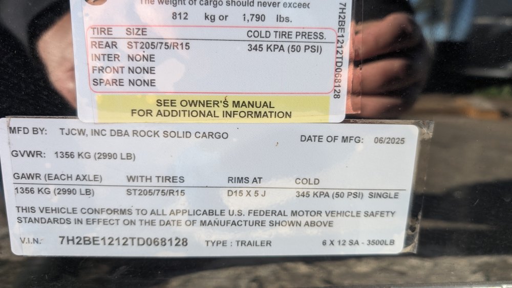 6'x12' Rock Solid Cargo Enclosed Cargo