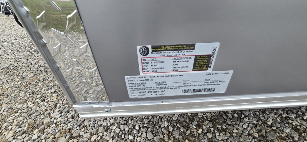 7'x12' Rock Solid Cargo Enclosed Cargo