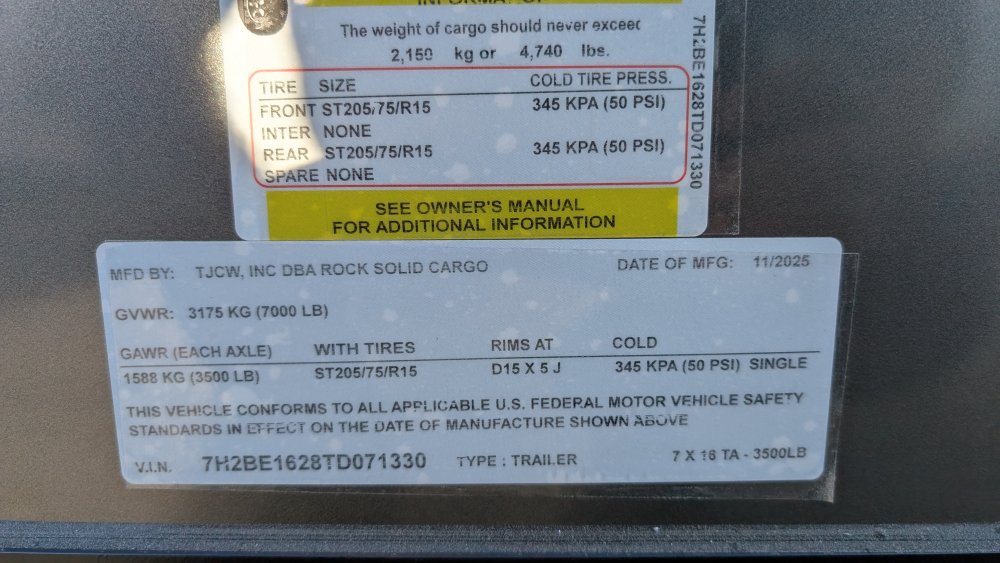 7'x16' Rock Solid Cargo Enclosed Cargo