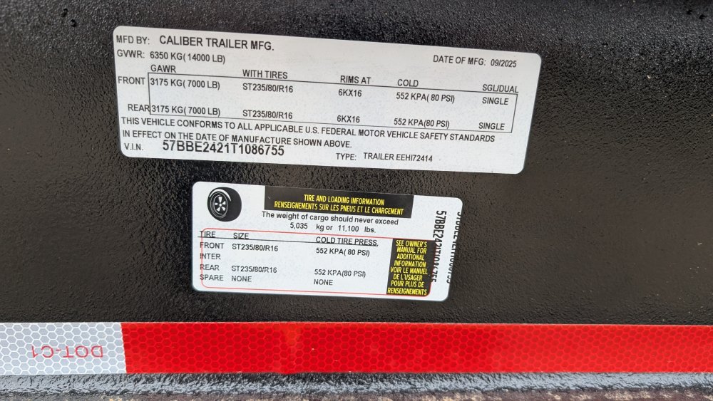 7'x24' Caliber Equipment