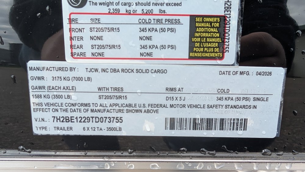 6'x12' Rock Solid Cargo Enclosed Cargo