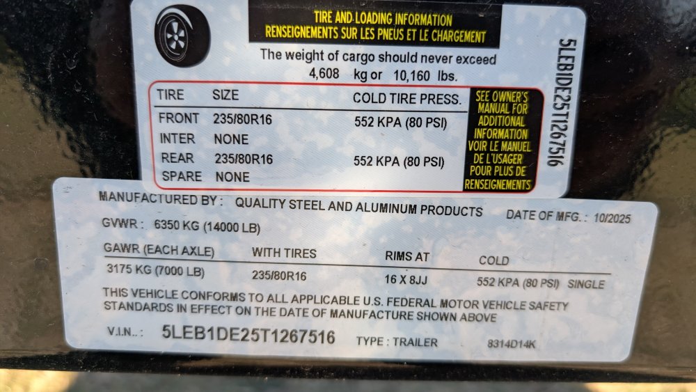 83"x14' Quality Steel & Aluminum Dump