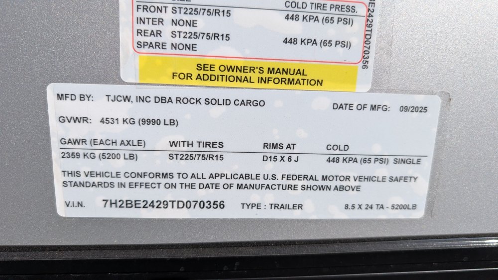 8' 6"x24' Rock Solid Cargo Enclosed Cargo