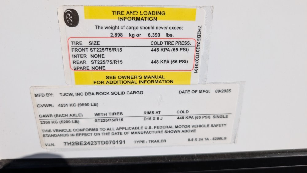 8' 6"x24' Rock Solid Cargo Enclosed Cargo