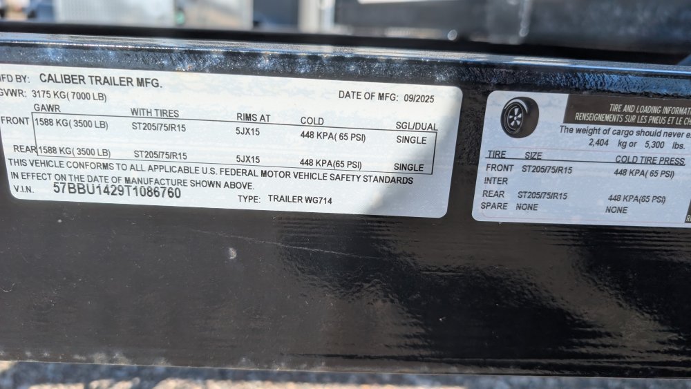 7'x14' Caliber Utility