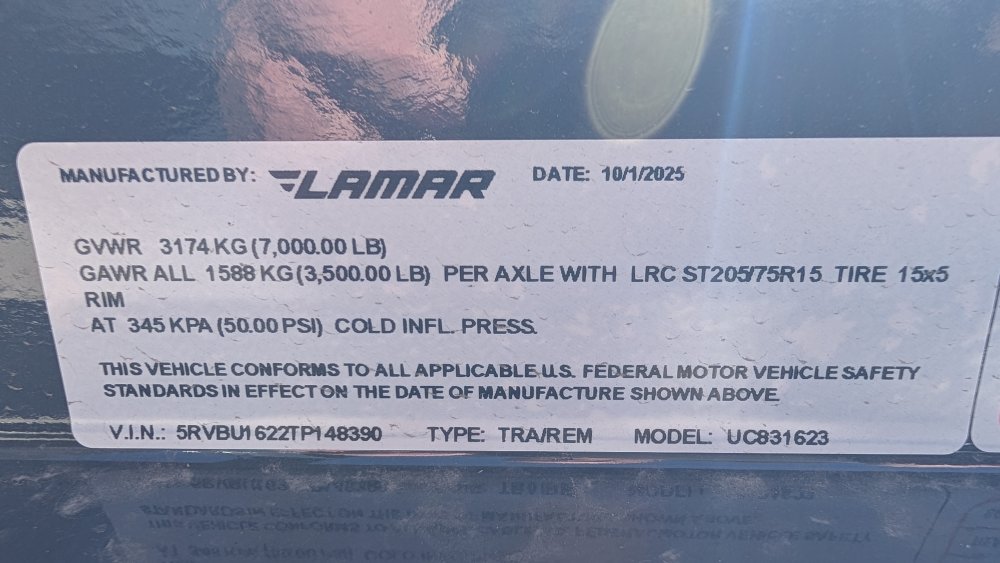 83"x16' LAMAR Utility