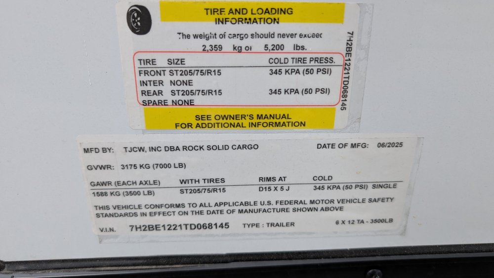6'x12' Rock Solid Cargo Enclosed Cargo