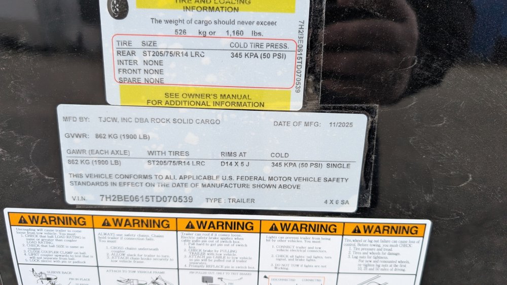 4'x6' Rock Solid Cargo Enclosed Cargo