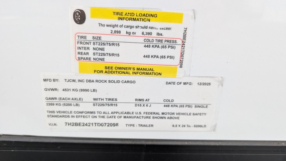 8' 6"x24' Rock Solid Cargo Enclosed Cargo