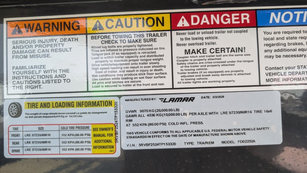 102"x25' Lamar Equipment