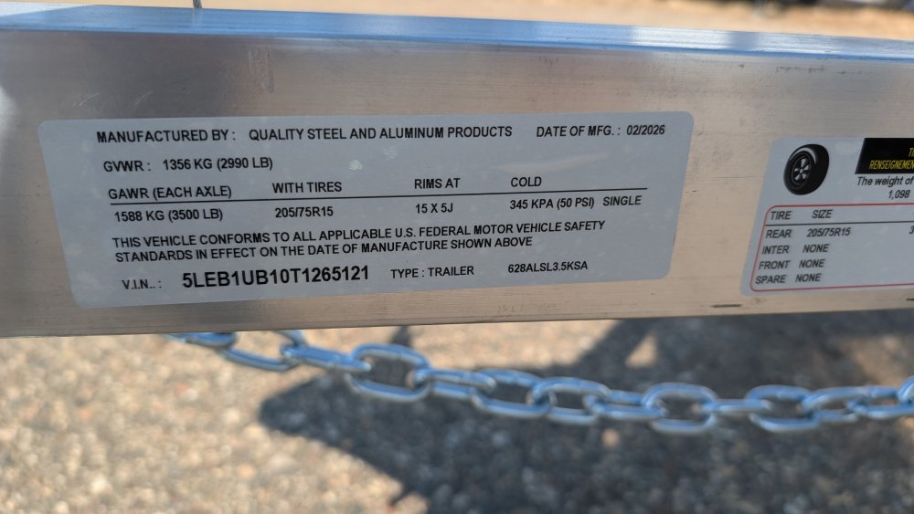 62"x8' Quality Steel & Aluminum Utility