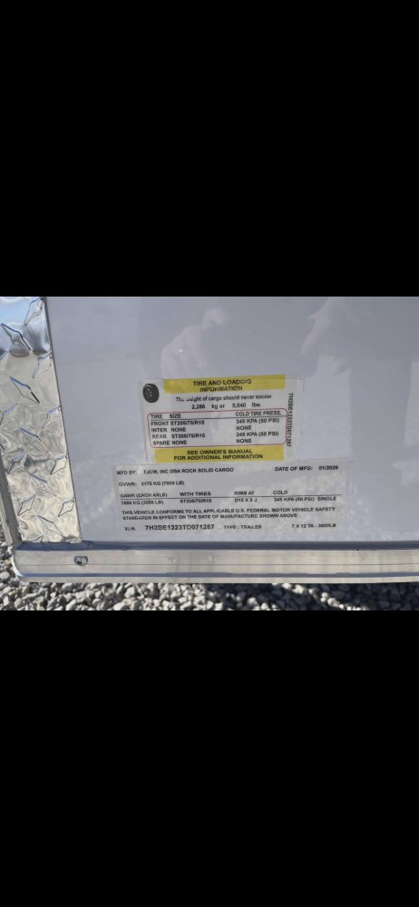 7'x12' Rock Solid Cargo Enclosed Cargo