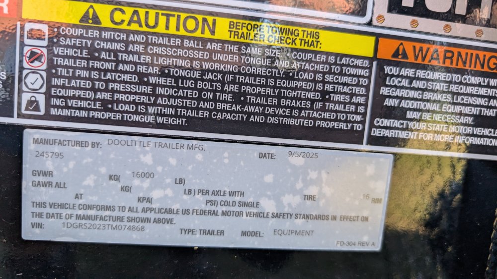 82"x20' Doolittle Equipment