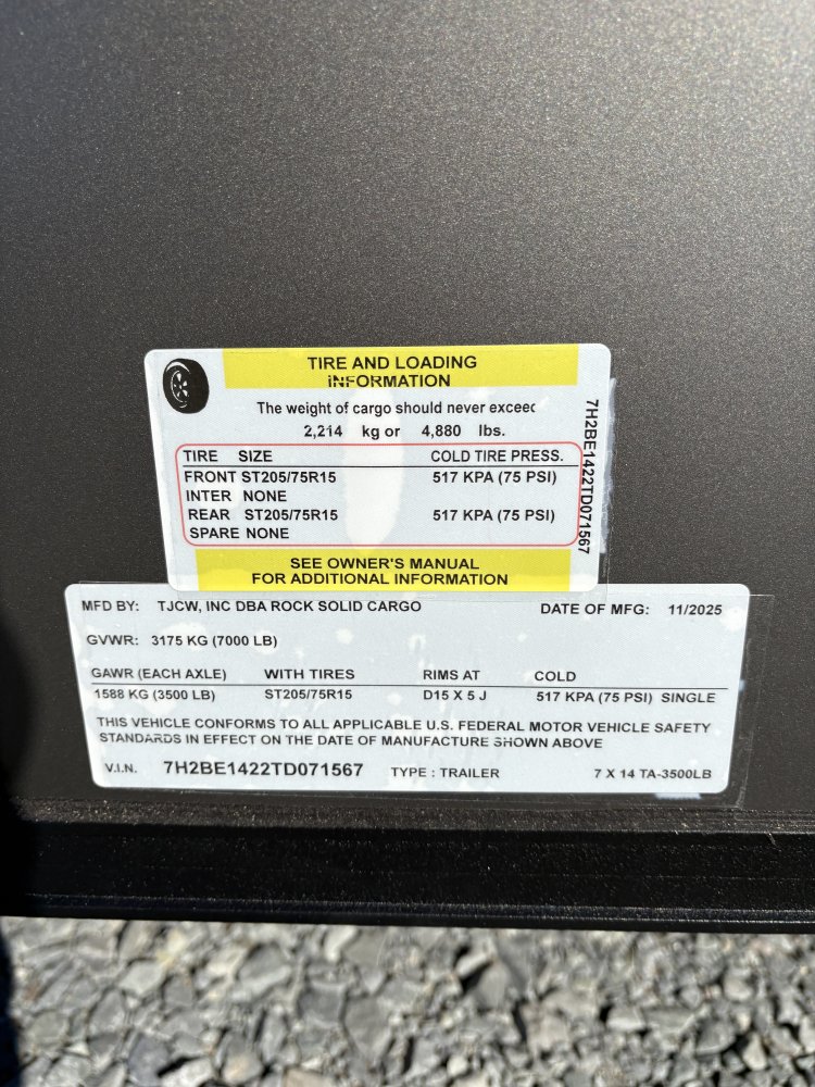 7'x14' Rock Solid Cargo Enclosed Cargo