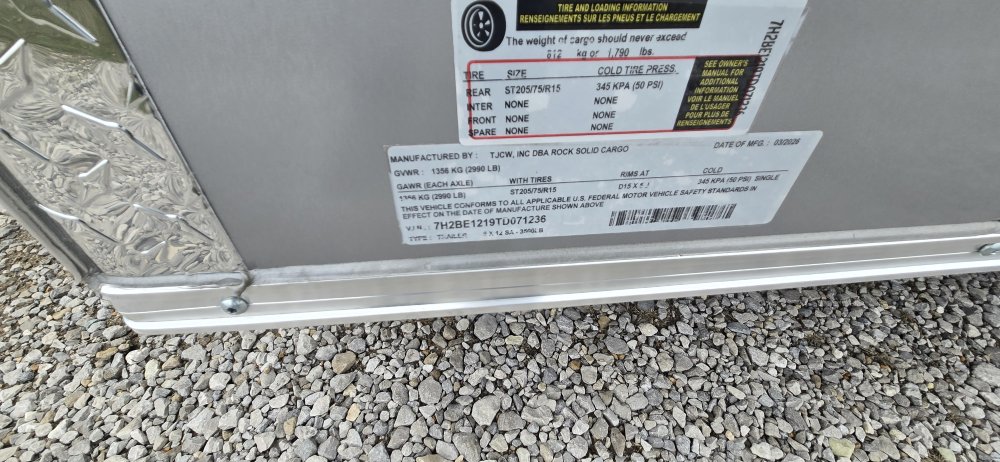 6'x12' Rock Solid Cargo Enclosed Cargo