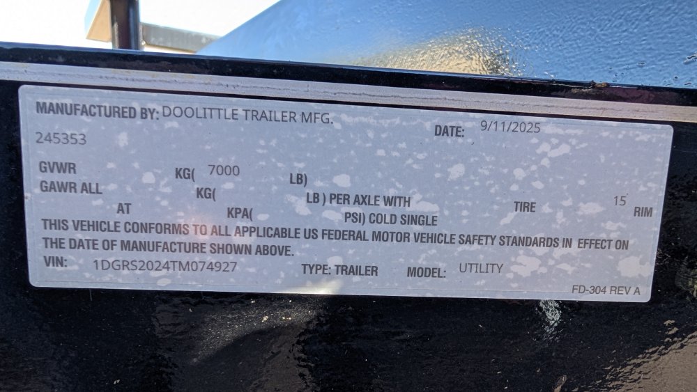 84"x20' Doolittle Utility