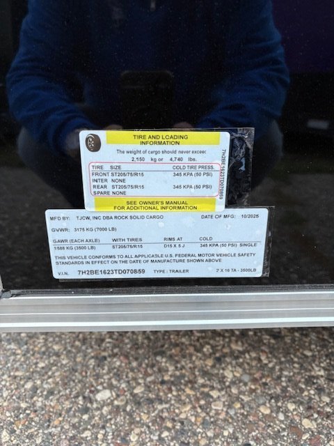 7'x16' Rock Solid Cargo Enclosed Cargo