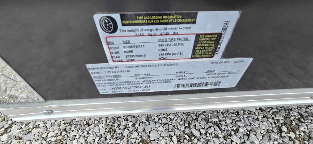 7'x16' Rock Solid Cargo Enclosed Cargo