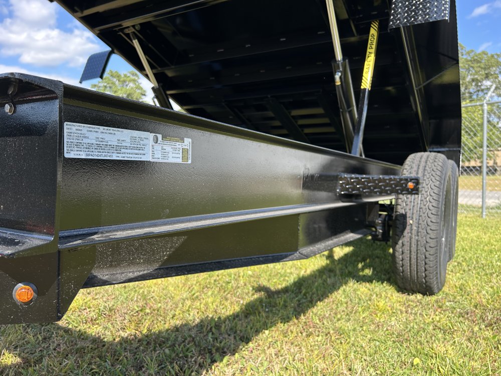 6.75'x14' Belmont Dump Trailer - Black