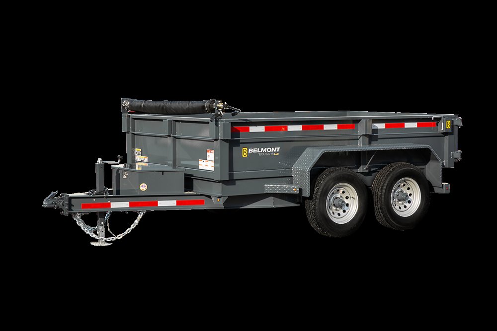 6.75'x14' Belmont Dump Trailer - Black