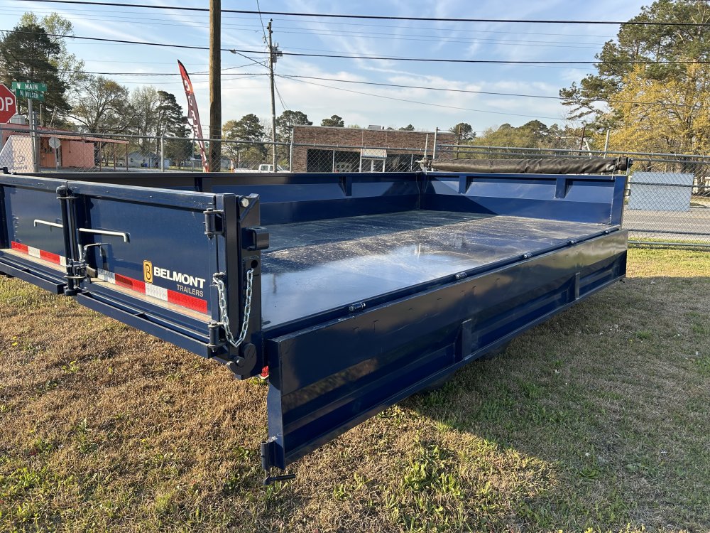8'x16' Deckover Dump Trailer - Blue
