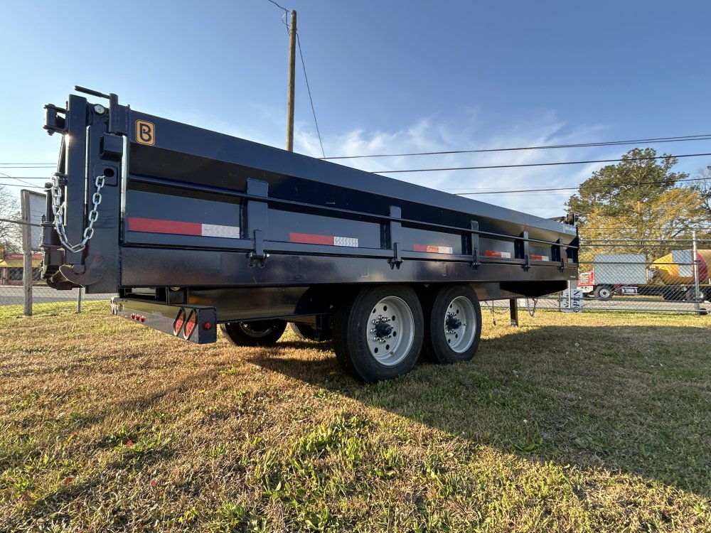 8'x16' Deckover Dump Trailer - Blue