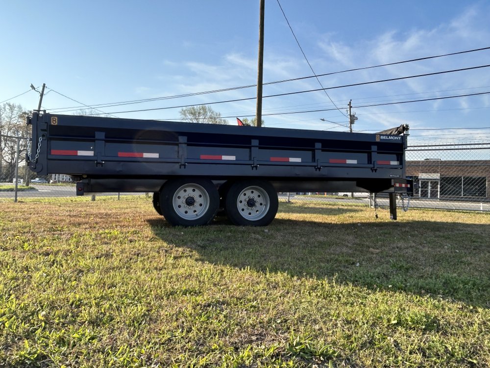 8'x16' Deckover Dump Trailer - Blue