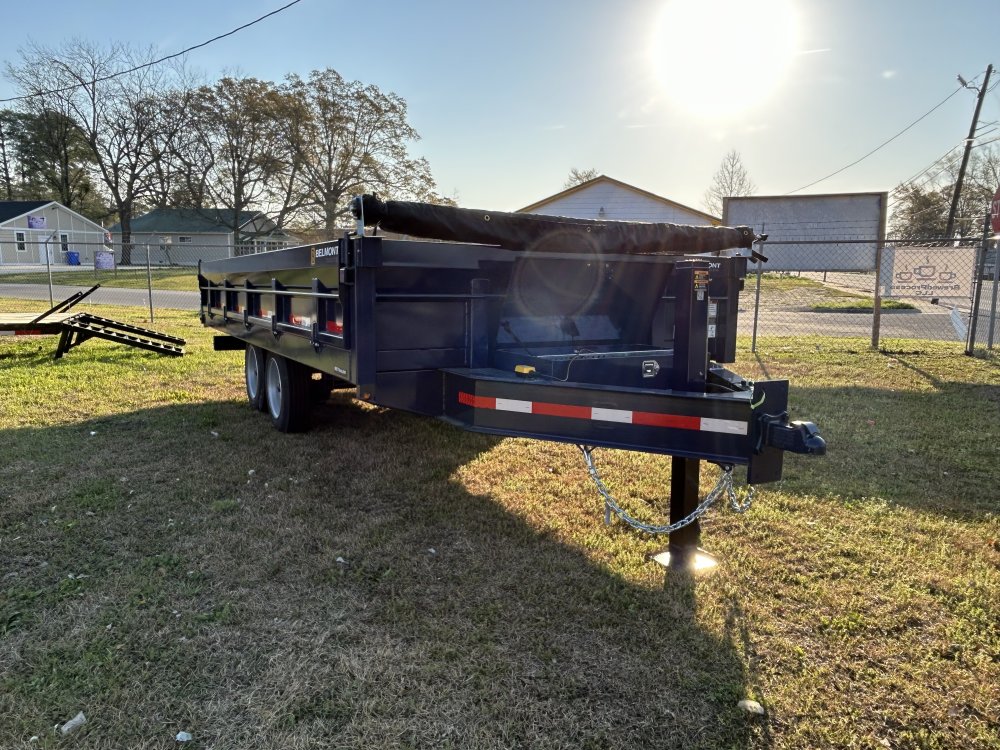 8'x16' Deckover Dump Trailer - Blue