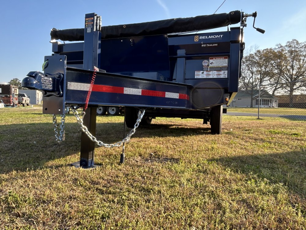 8'x16' Deckover Dump Trailer - Blue