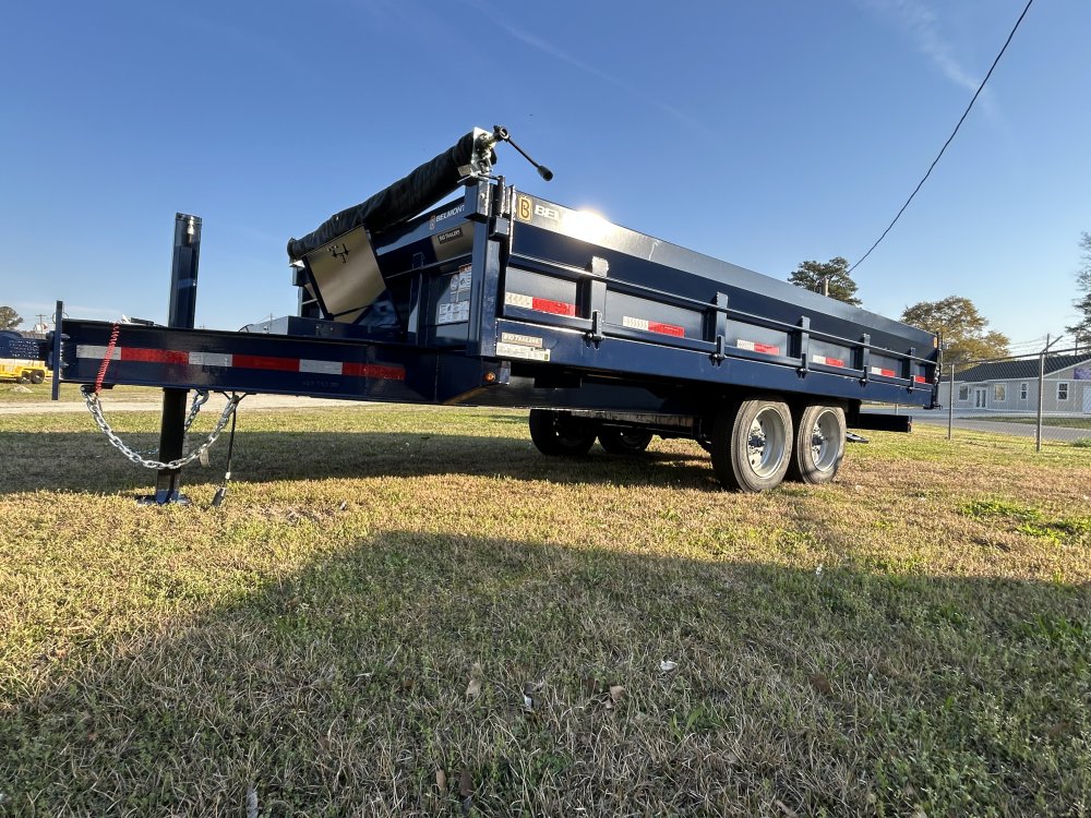 8'x16' Deckover Dump Trailer - Blue