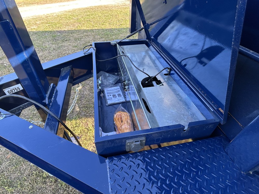 8'x16' Deckover Dump Trailer - Blue