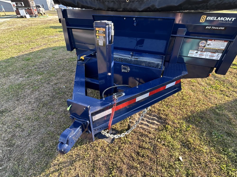 8'x16' Deckover Dump Trailer - Blue