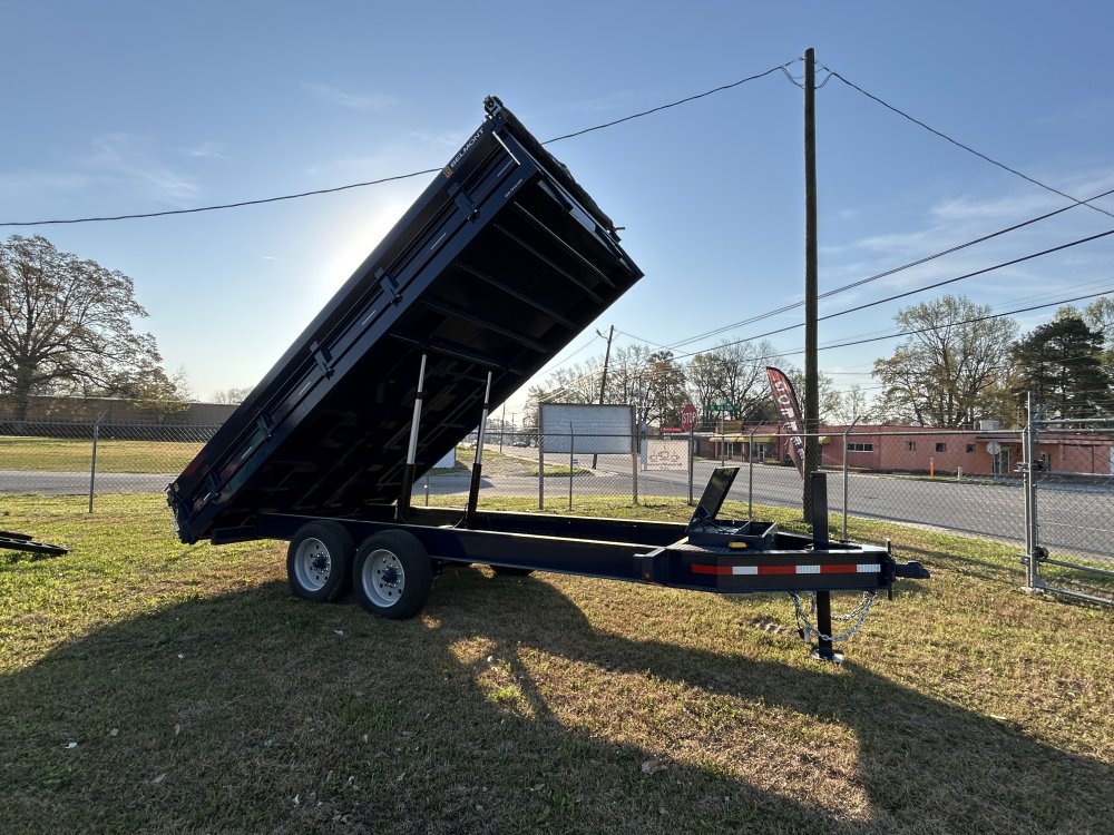 8'x16' Deckover Dump Trailer - Blue