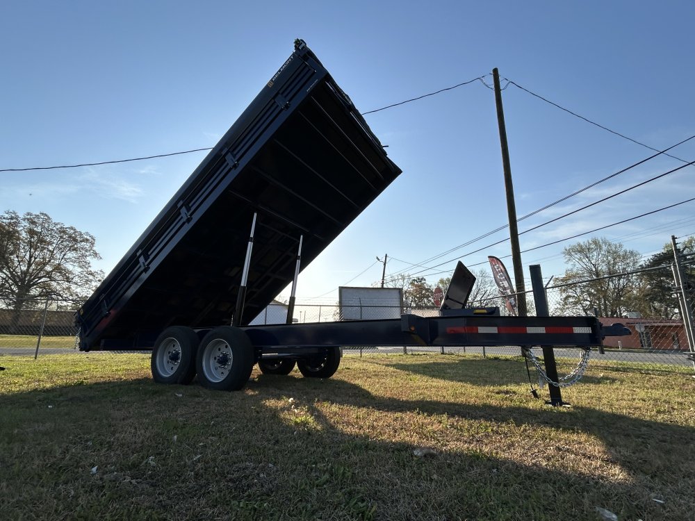 8'x16' Deckover Dump Trailer - Blue
