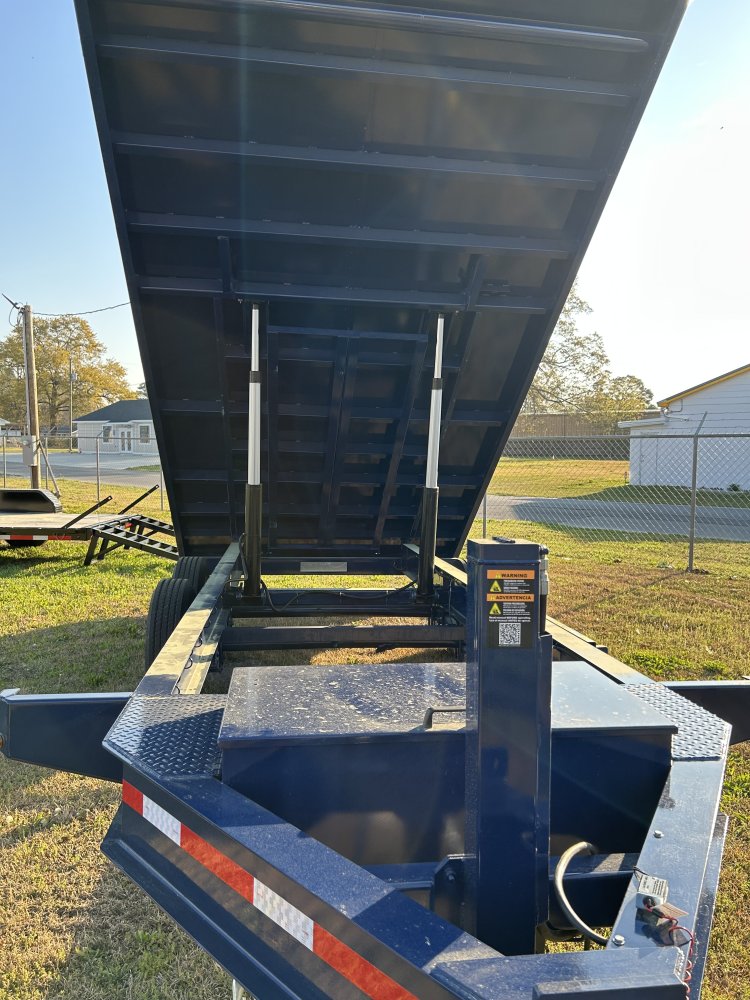 8'x16' Deckover Dump Trailer - Blue