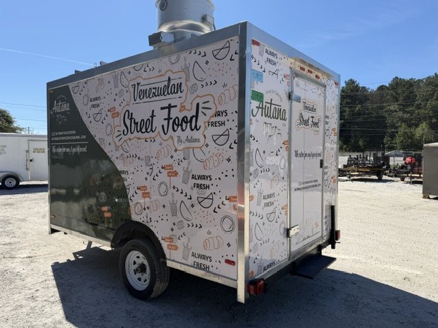 USED 8x10 Food Trailer W/ Hood Vent & Fire Supression, Griddle, Deep Fryer, 2 Eye Burner, Sandwich P