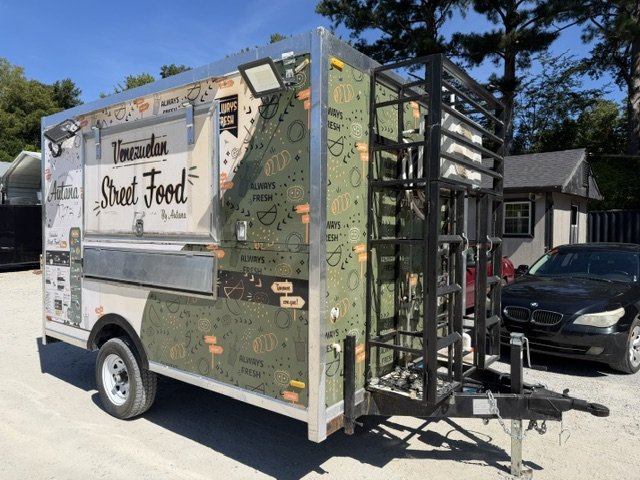 USED 8x10 Food Trailer W/ Hood Vent & Fire Supression, Griddle, Deep Fryer, 2 Eye Burner, Sandwich P