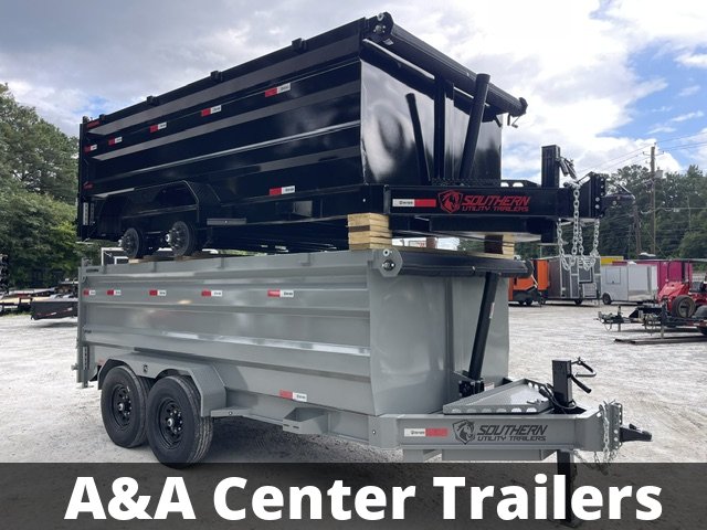 2026 Southern Utility Trailers 7x14 Dump Trailer Telescopic Lift 4 Foot Sides 14,000 GVWR W/Tarp and